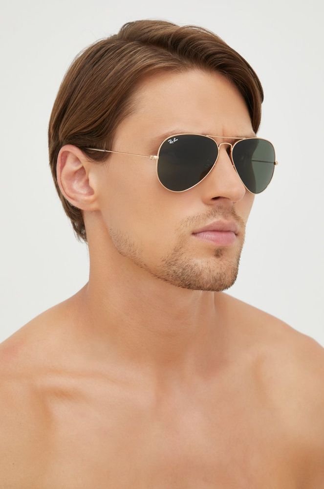Сонцезахисні окуляри Ray-Ban чоловічі колір золотий (796061)