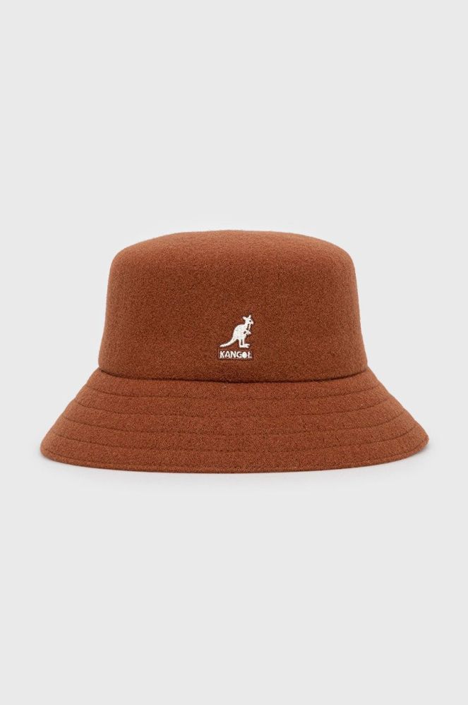 Вовняний капелюх Kangol колір коричневий вовна
