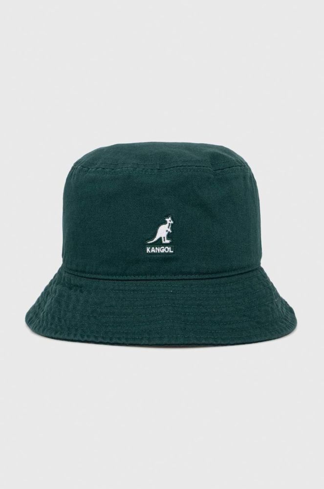 Бавовняний капелюх Kangol колір зелений з бавовни (2807437)