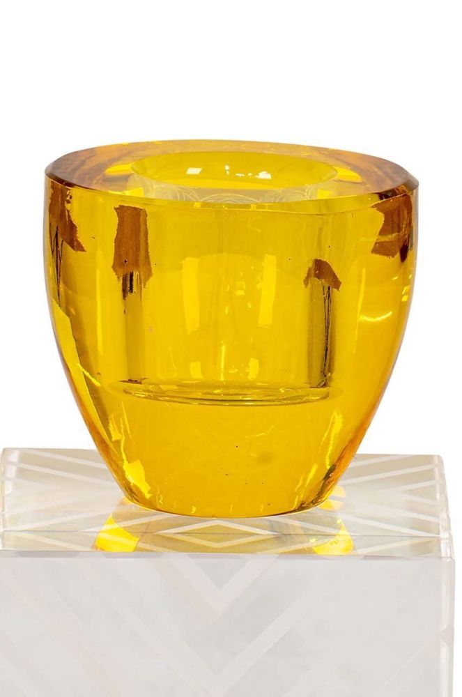Декоративний свічник House Nordic In Amber/clear колір барвистий