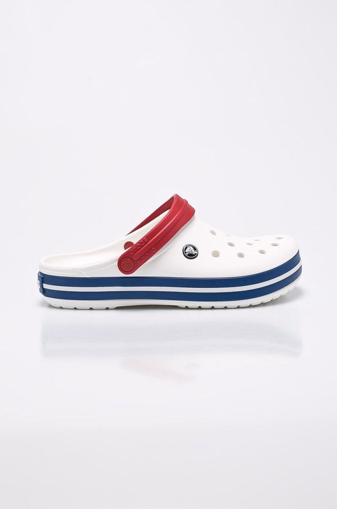 Шльопанці Crocs CROCBAND 11016 чоловічі колір білий 11016.WhiteBlueJean-WhBluJean