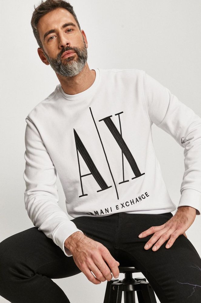 Armani Exchange - Кофта колір білий (361180)
