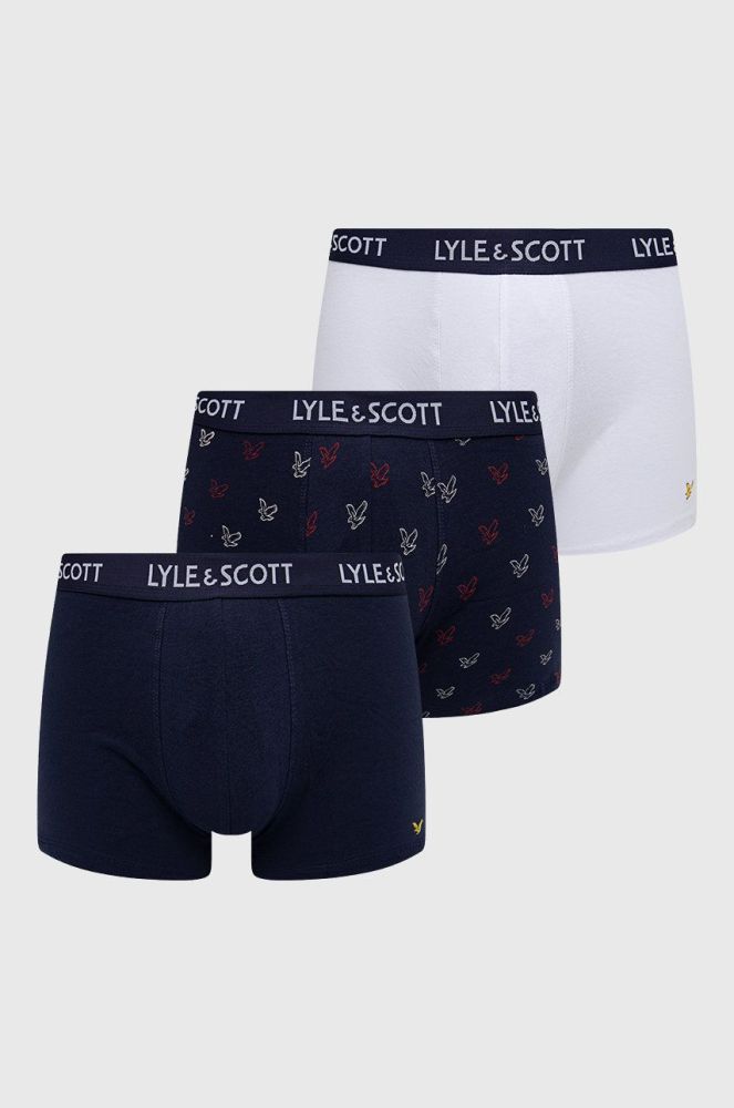 Боксери Lyle & Scott (3-pack) колір синій