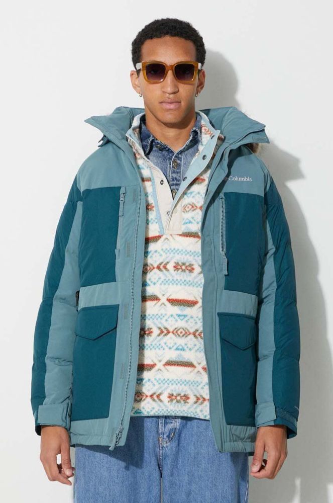 Куртка outdoor Columbia Marquam Peak Fusion зимова колір блакитний