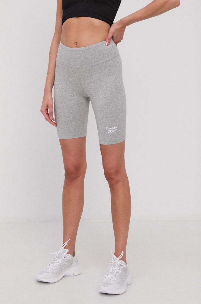 Шорти Reebok GS9351 жіночі колір сірий меланж GS9351-MGREYH