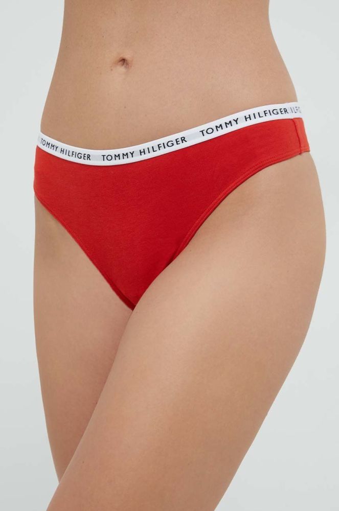 Стринги Tommy Hilfiger 3-pack колір бежевий (2803639)