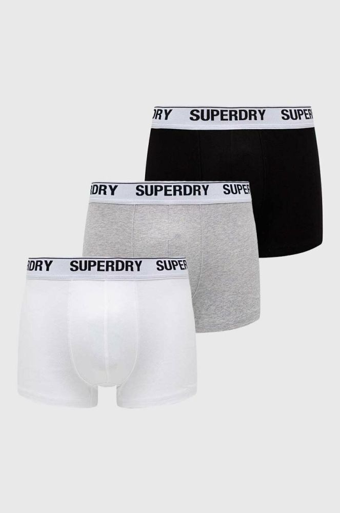 Боксери Superdry 3-pack чоловічі колір чорний (2983113)