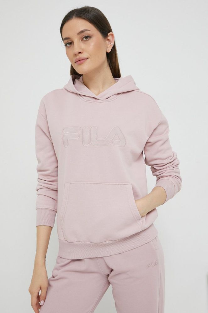 Кофта Fila жіноча колір рожевий однотонна (2611660)