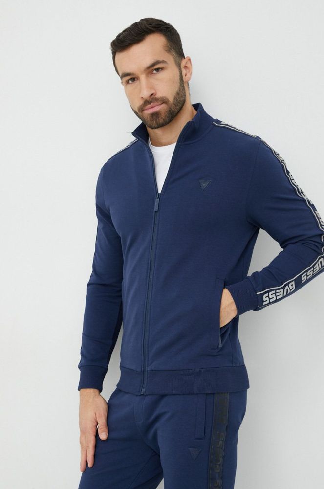 Кофта Guess чоловіча колір зелений з принтом (2861113)