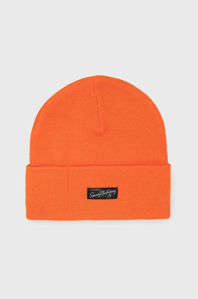 Шапка Superdry колір помаранчевий з тонкого трикотажу (2808026)