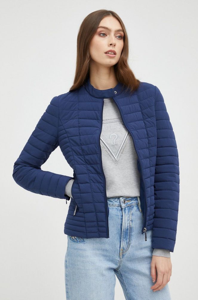 Куртка Guess жіноча колір синій перехідна (2444790)