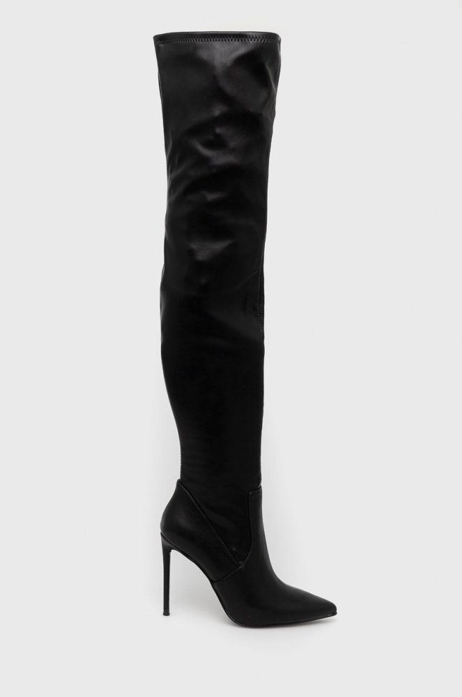 Чоботи Steve Madden Vava жіночі колір чорний на шпильці