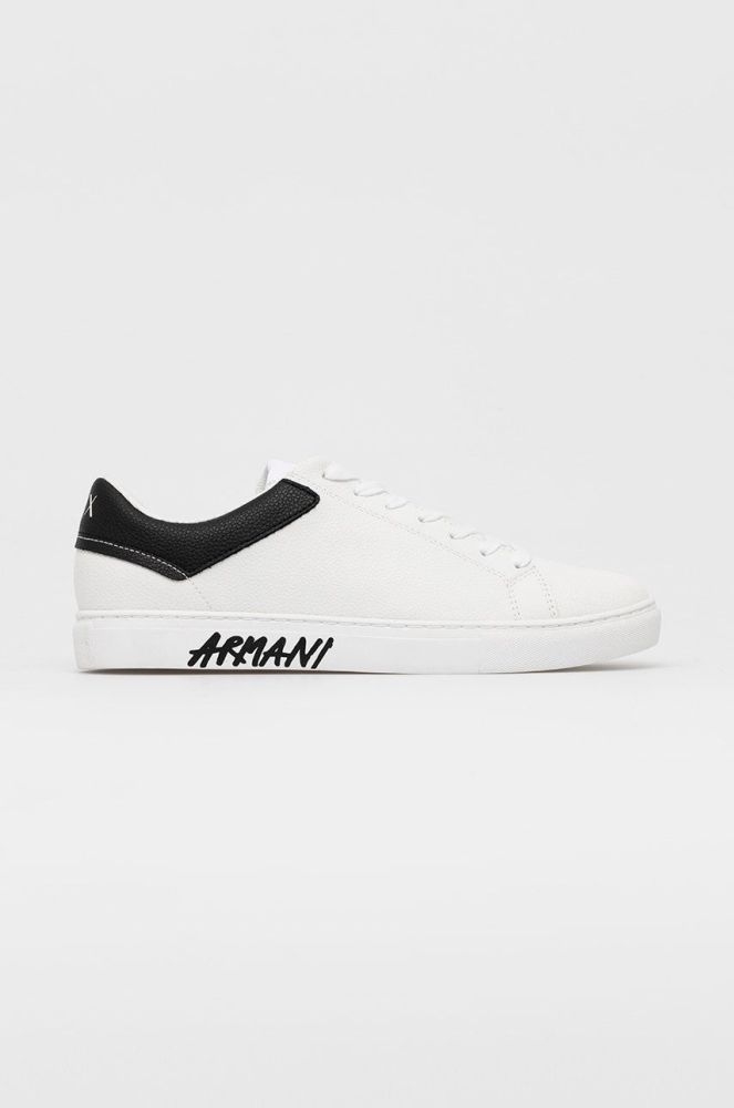 Шкіряні кросівки Armani Exchange колір білий (2652547)