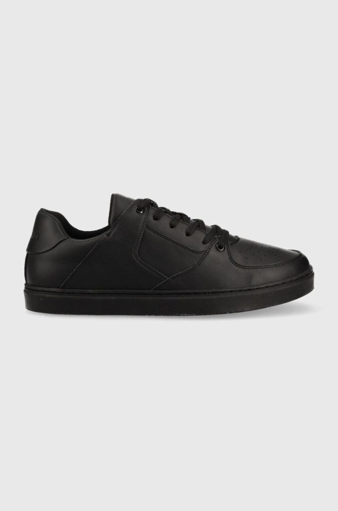 Шкіряні кросівки Trussardi Perlite Basket Low колір чорний 77A00463 9Y099998