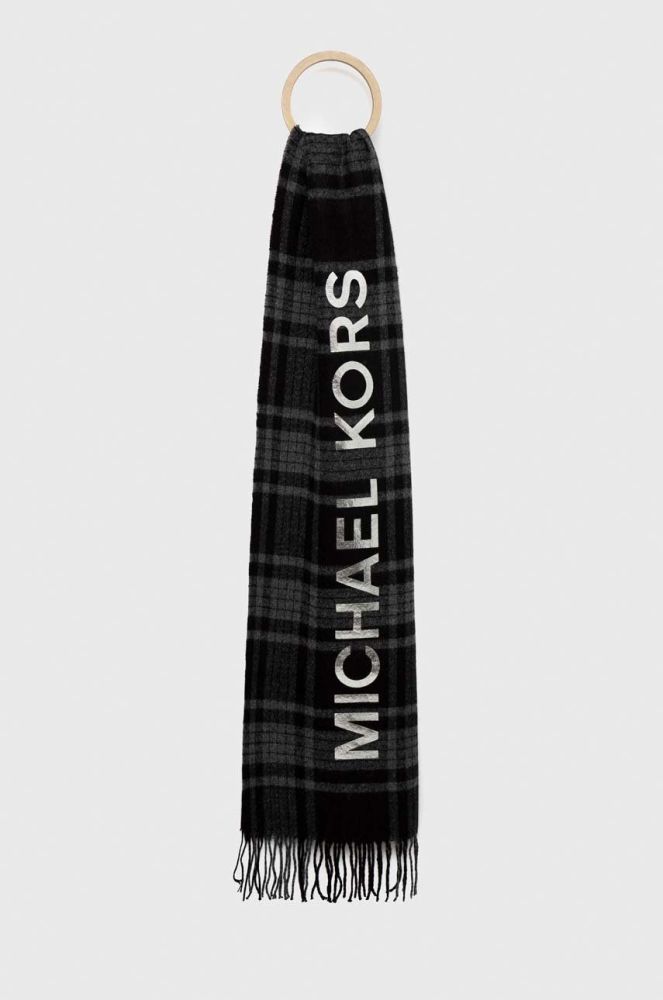 Шарф Michael Kors жіночий колір чорний візерунок (2789861)
