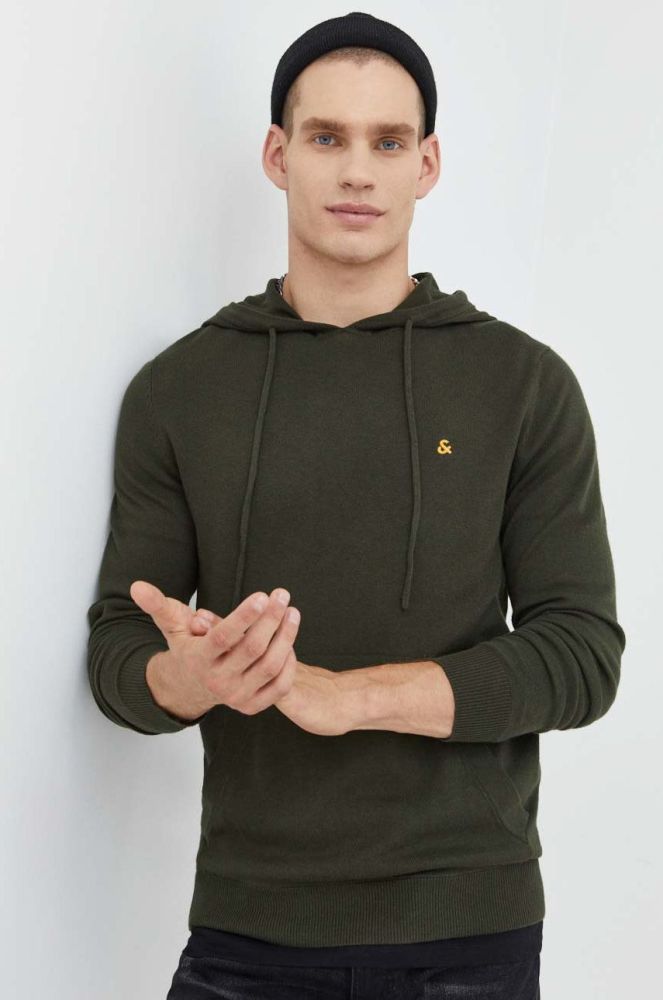 Светр Jack & Jones чоловічий колір зелений легкий (2589532)