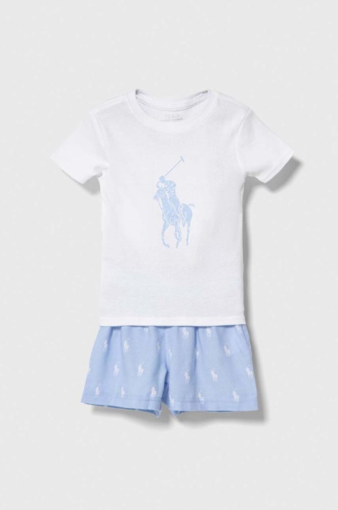 Дитяча піжама Polo Ralph Lauren візерунок колір блакитний (3584998)