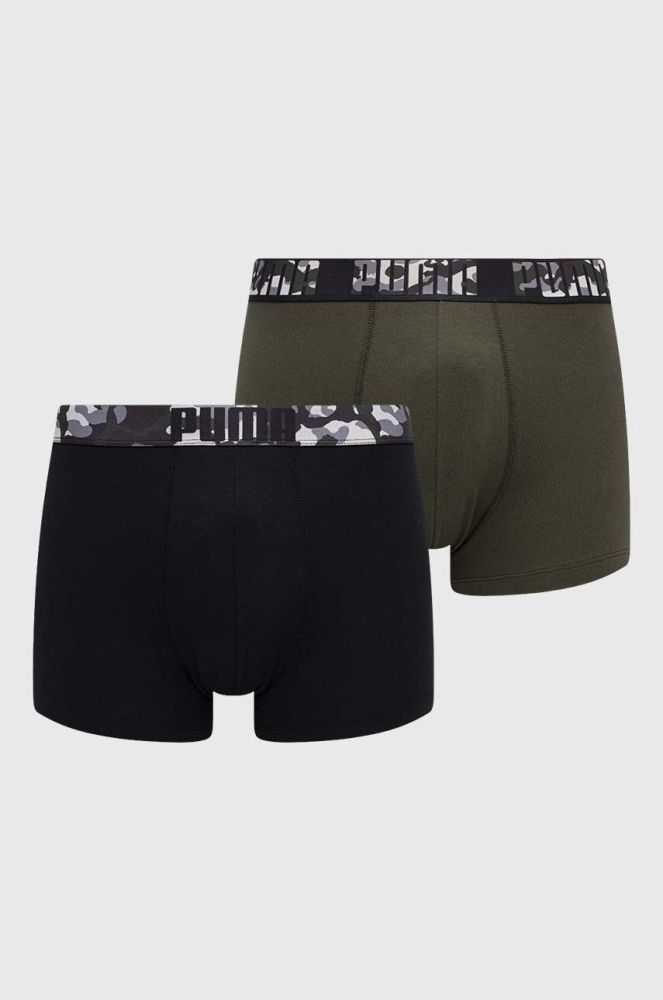 Боксери Puma 2-pack чоловічі колір зелений (3653416)