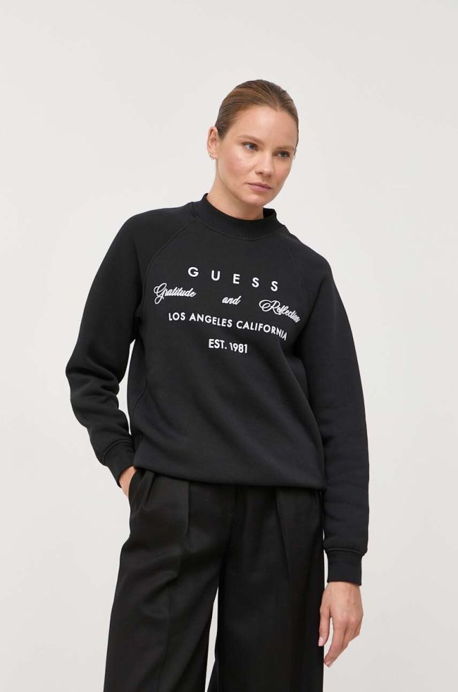Кофта Guess жіноча колір чорний візерунок (3302651)