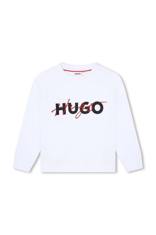 Дитяча кофта HUGO колір білий з принтом (3545874)