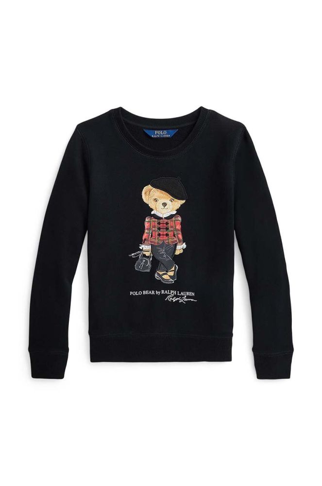 Дитяча кофта Polo Ralph Lauren колір чорний з принтом (3637896)