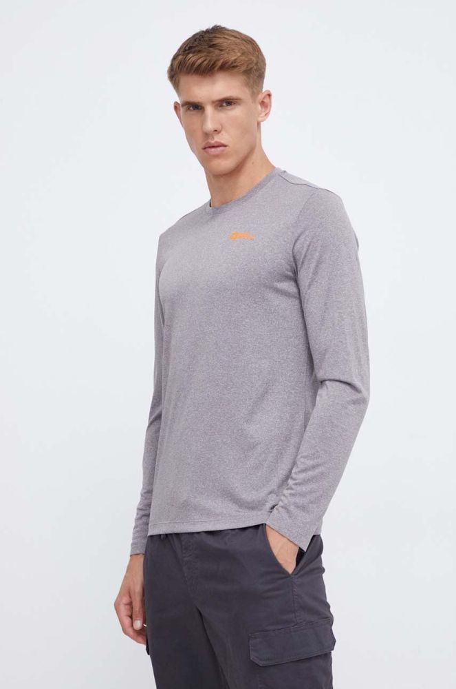 Спортивний лонгслів Jack Wolfskin Sky Thermal колір сірий меланж