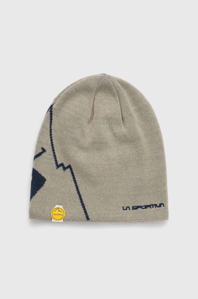 Шапка LA Sportiva Woolly колір зелений з тонкого трикотажу
