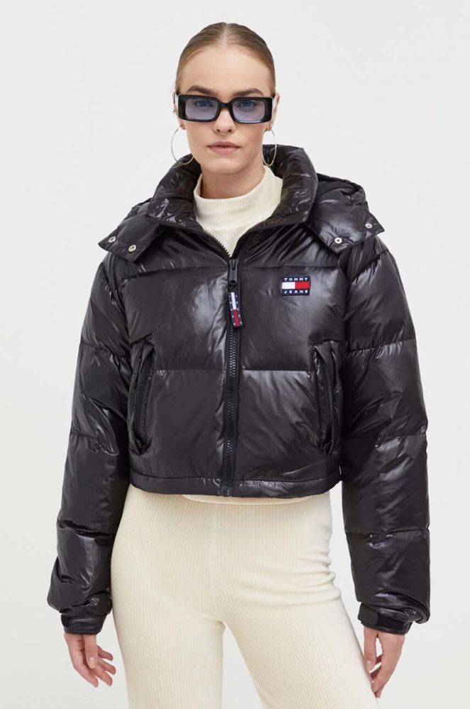 Пухова куртка Tommy Jeans жіноча колір чорний зимова (3504122)