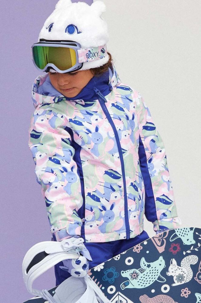 Дитяча гірськолижна куртка Roxy SNOWY TALE JK SNJT колір блакитний