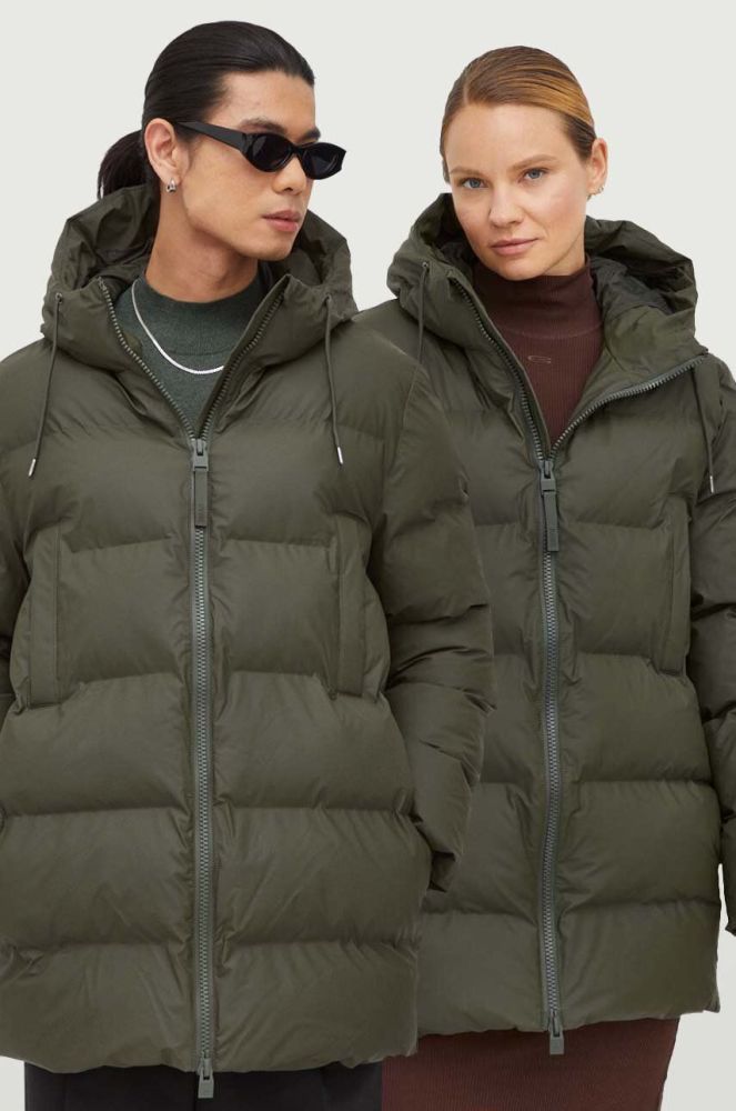 Куртка Rains 15190 Jackets колір зелений зимова