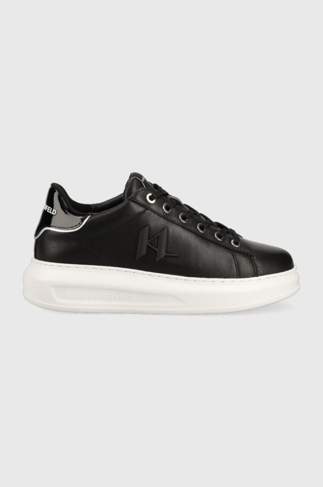 Шкіряні кросівки Karl Lagerfeld KAPRI колір чорний KL62515