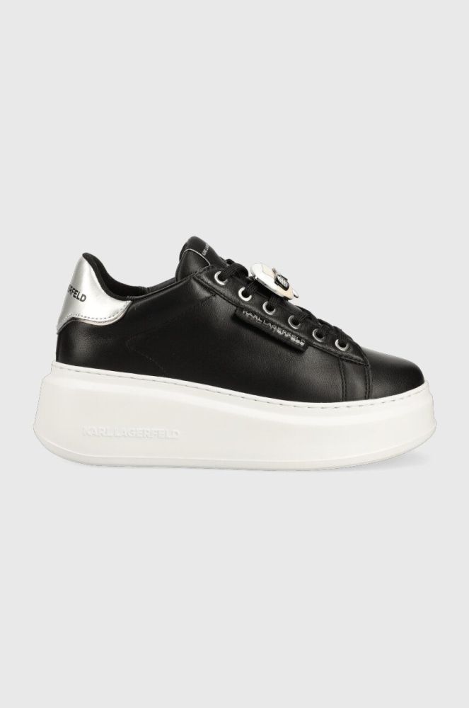 Шкіряні кросівки Karl Lagerfeld ANAKAPRI колір чорний KL63576K