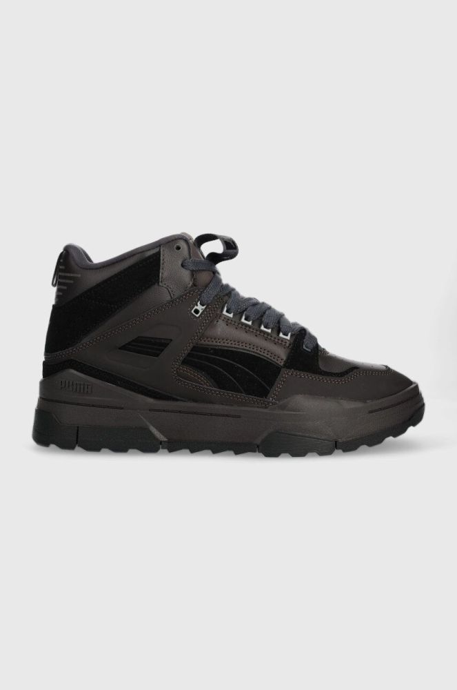 Шкіряні кросівки Puma Slipstream Hi Xtreme колір коричневий