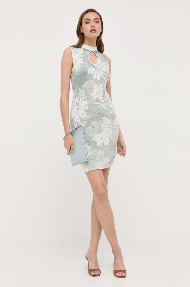 Сукня Guess колір зелений mini облягаюча (3316688)
