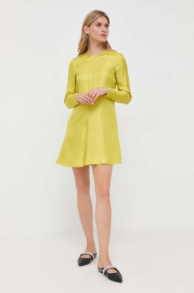 Шовкова сукня Red Valentino колір жовтий mini розкльошена