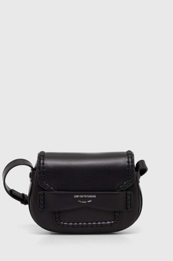 Шкіряна сумочка Emporio Armani колір чорний (3432569)