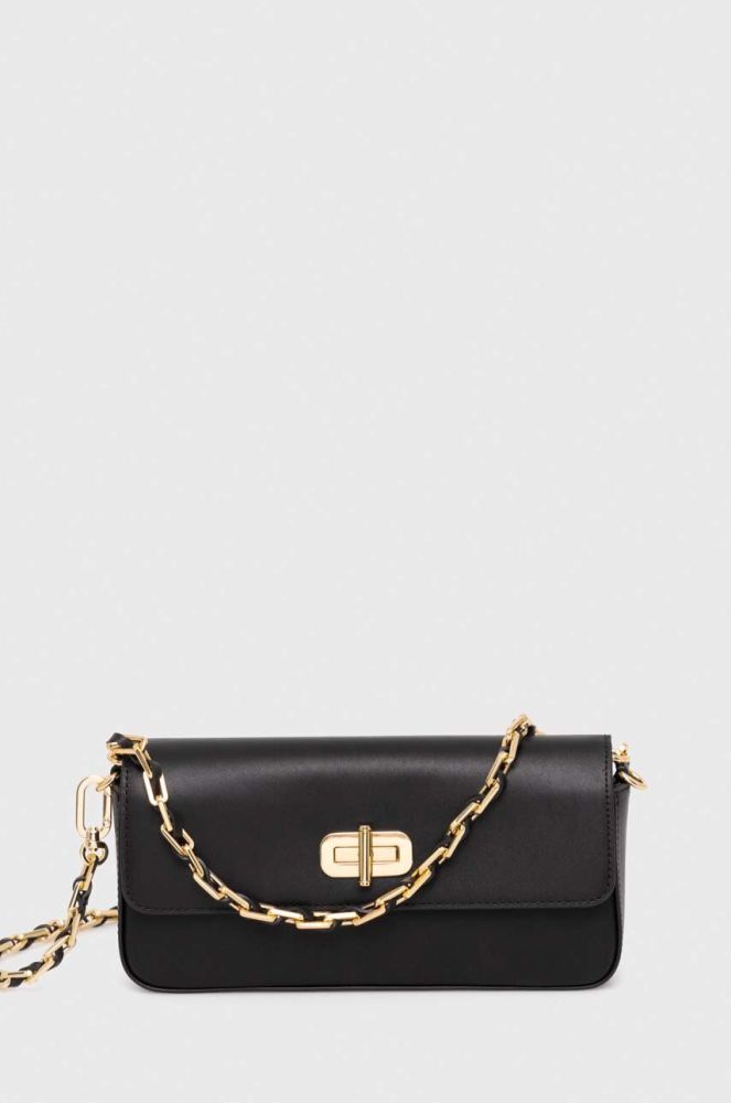 Шкіряна сумочка Tommy Hilfiger колір чорний (3689266)