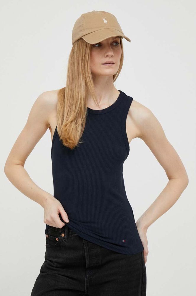 Топ Tommy Hilfiger жіночий колір синій (3269334)