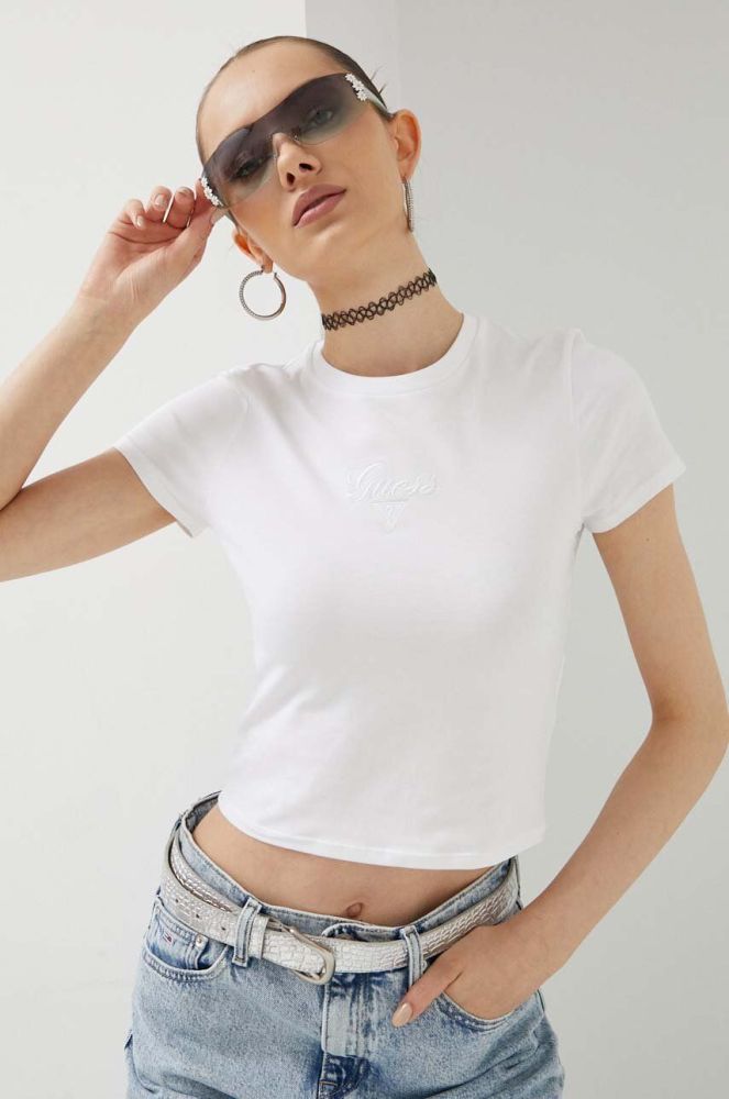 Футболка Guess Originals жіноча колір білий (3366981)