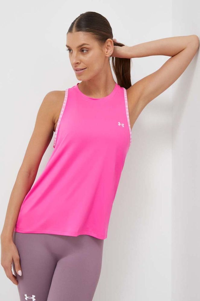 Топ для тренувань Under Armour Knockout Novelty колір рожевий