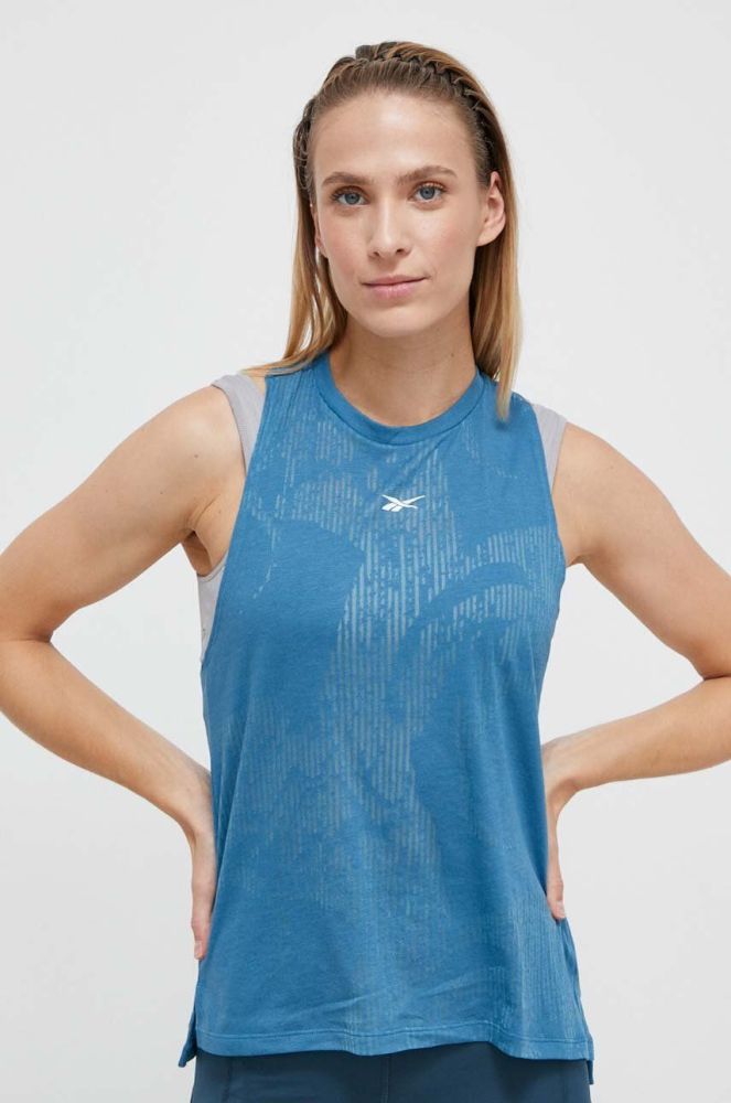 Топ для тренувань Reebok колір блакитний