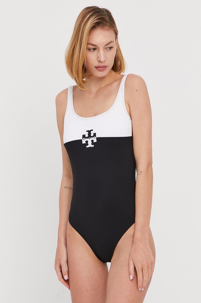 Купальник Tory Burch колір чорний злегка ущільнена чашечка (1426148)