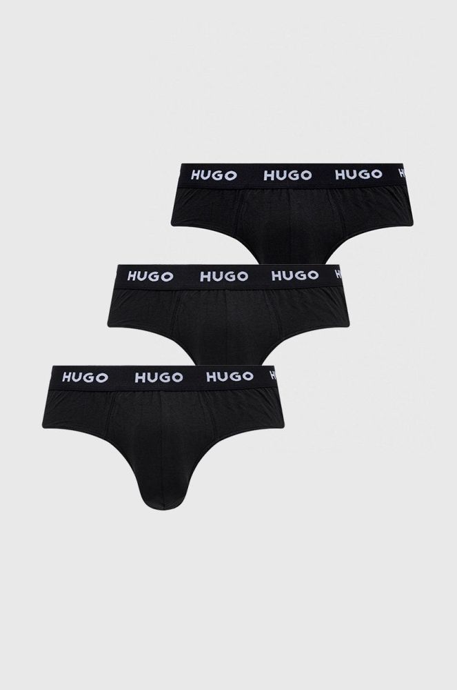 Сліпи HUGO (3-pack) чоловічі колір чорний