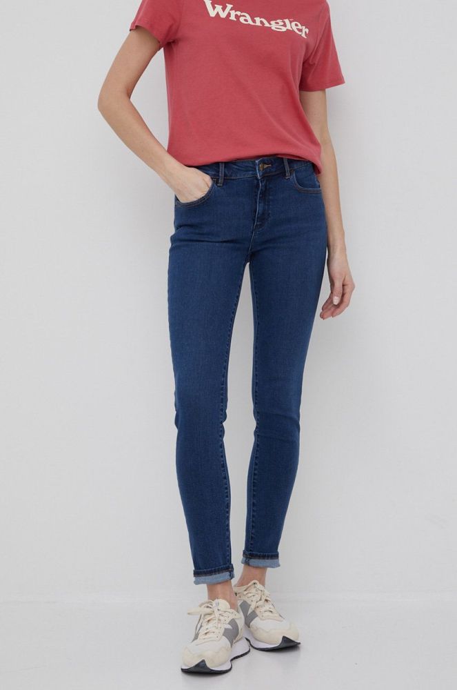 Джинси Wrangler Skinny Soft Star жіночі середня посадка колір темно-синій