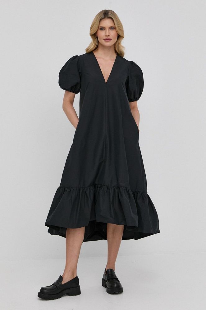 Сукня Red Valentino колір чорний midi розкльошена (2129777)