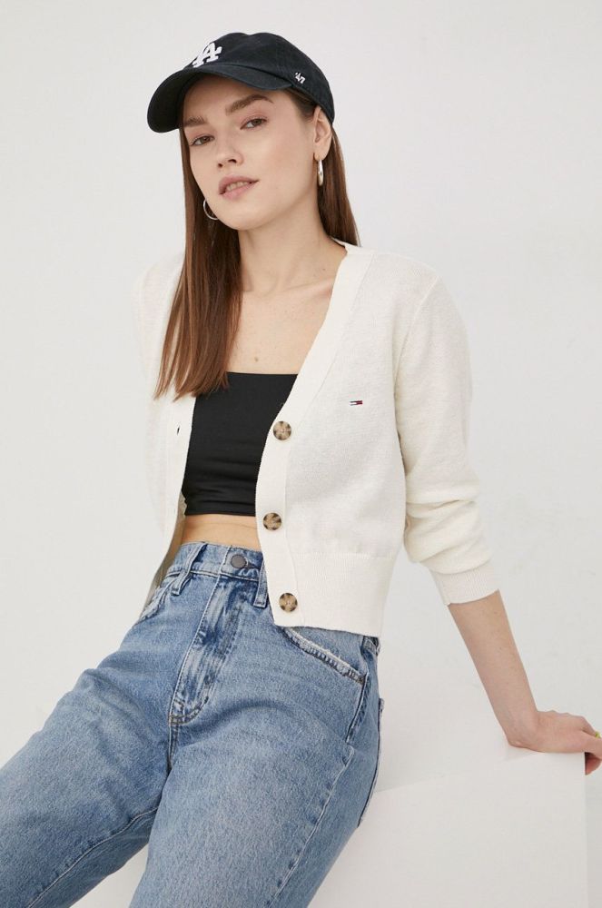 Tommy Jeans жіночий колір бежевий легкий