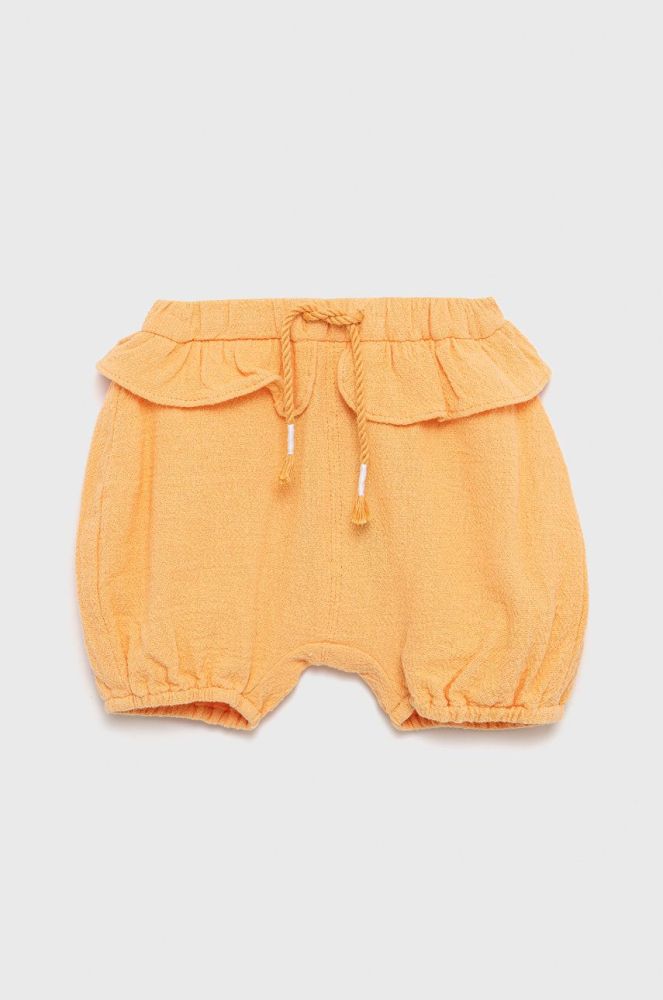 Дитячі бавовняні шорти United Colors of Benetton колір помаранчевий однотонні (2360391)
