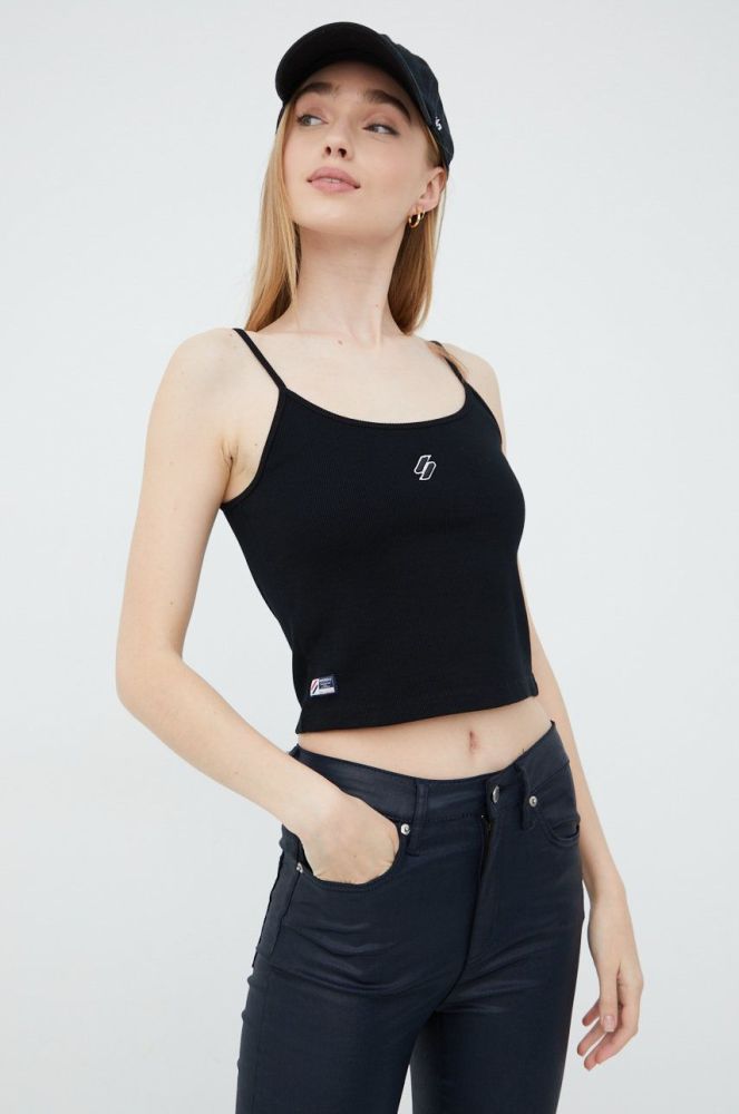 Топ Superdry жіночий колір чорний (2357787)