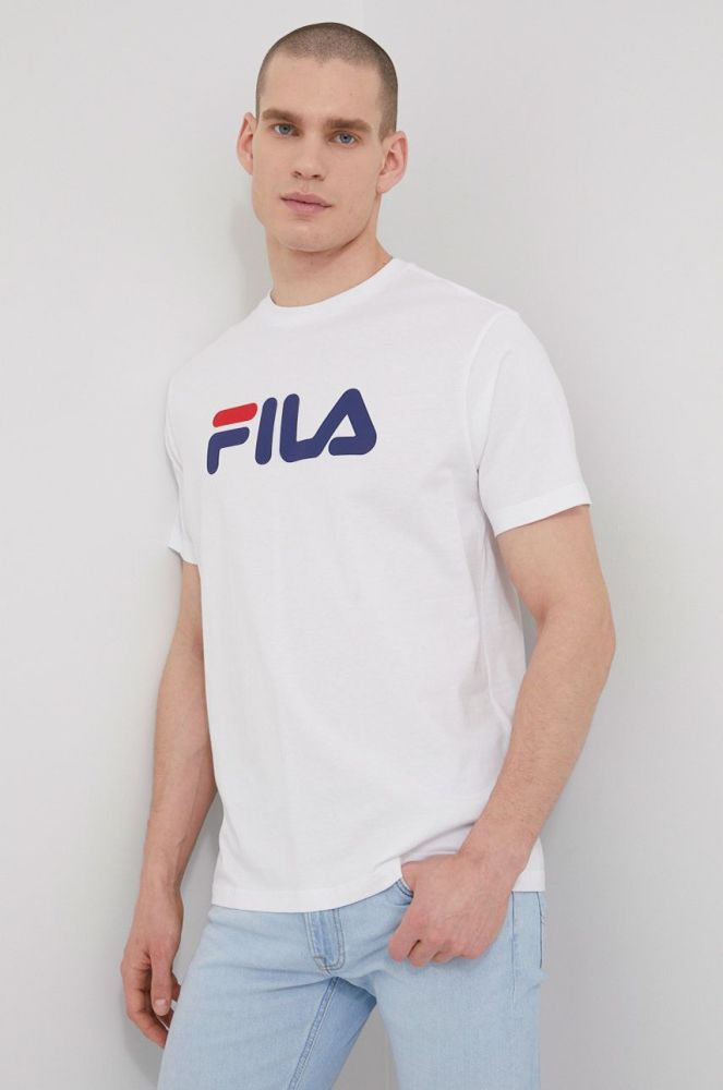 Бавовняна футболка Fila колір білий з принтом (2090652)