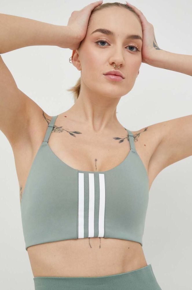 Спортивний бюстгальтер adidas Performance Aeroimpact Колір зелений колір зелений